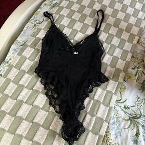 Vintage Lace High Cut Lingerie Teddy